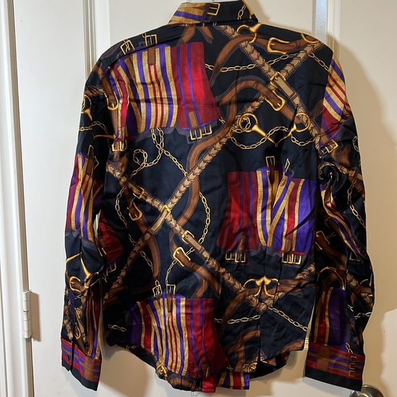 Lauren Ralph Lauren petite equestrian print shirt - Picture 4 of 4